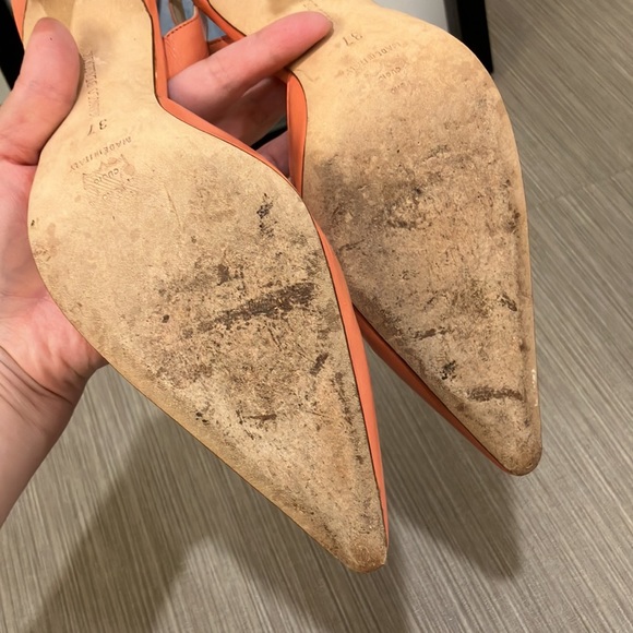 Manolo Blahnik coral slingback heels 37 - Picture 12 of 12